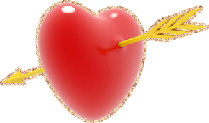 Gif animé coeur percé